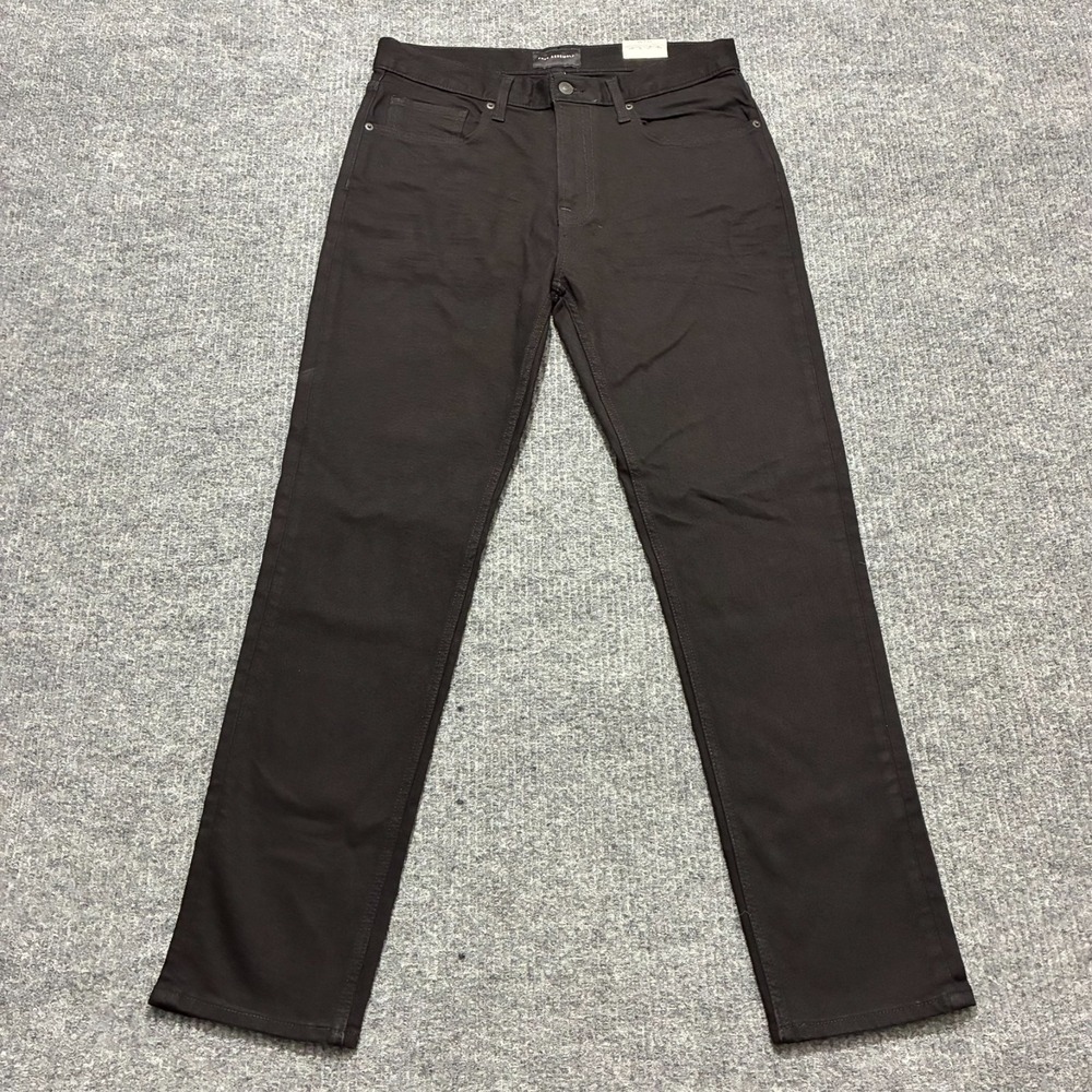 Free Assembly Slim Straight Jeans Mens Size 32x30 Black Denim Mid Rise